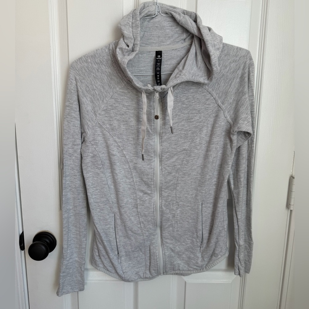 90 Degree By Reflex Light Gray Hooded Jacket